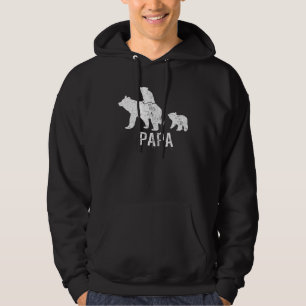 Vater Papa Bear 2 Kneipen 2 Kids Hoodie