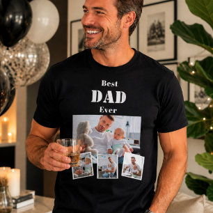 Vater Papa beste Fotocollage T-Shirt