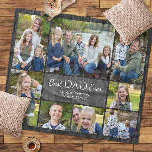 Vater Papa Beste jemals Kinder Foto Collage Fleecedecke