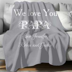 Vater Papa Pater Custom Daddy Dada Simple Modern Fleecedecke