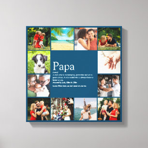 Vater, Papa, Vater Definition 12 Foto Blau Leinwanddruck