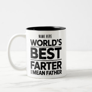 Vater Papa Vatertag Fürze Personalisierter Becher Zweifarbige Tasse