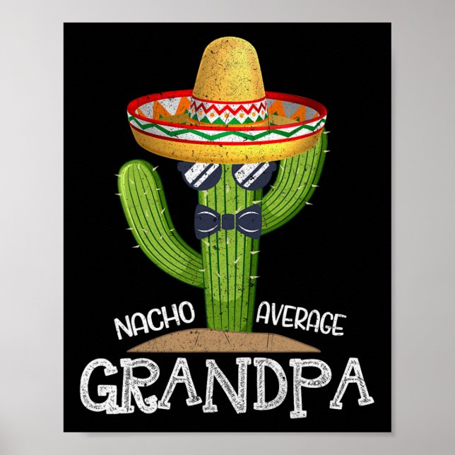 Vater Papa Vathers Day Nacho Average Grand Cinco D Poster (Vorne)