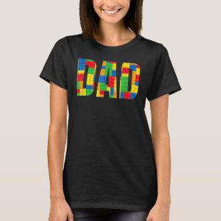 Vater Parent Brick Master Builder Gebäude Blocker T-Shirt