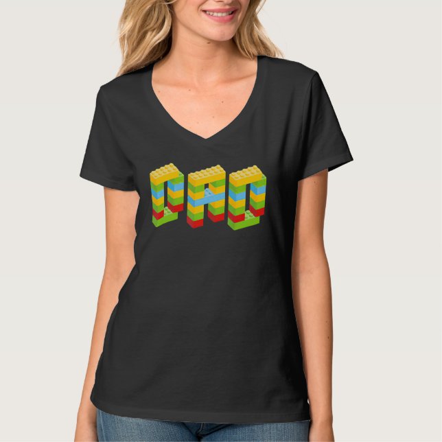 Vater Parent Brick Master Builder Gebäude Blocker T-Shirt (Vorderseite)