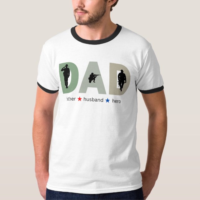 Vater Pater Husband Hero Shirt Fathers Day Geschen (Vorderseite)