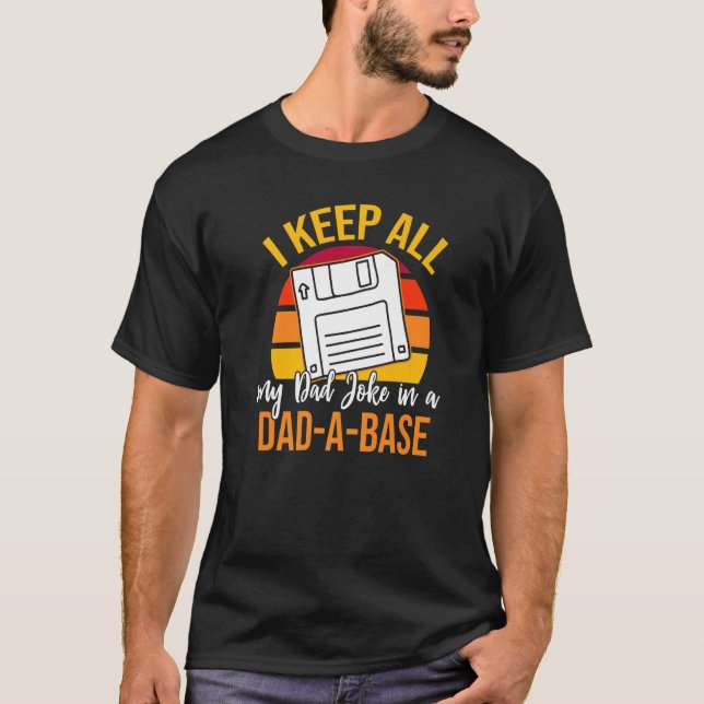 Vater PC-Mann Programmierer Datenbankadministrator T-Shirt (Vorderseite)