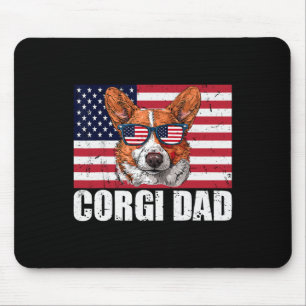 Vater Pembroke Welsh Corgi Us Flagge Hunde Liebhab Mousepad