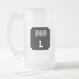 Vater personalisierbares Monogramm Mattglas Bierglas