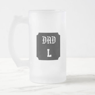 Vater personalisierbares Monogramm Mattglas Bierglas