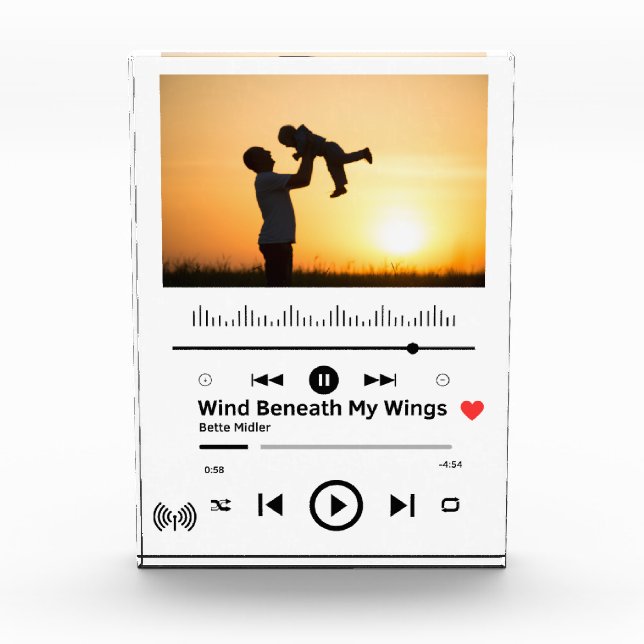 VATER (PERSONALISIERT) FOTO BLOCK - Musikgeschenk (Vorderseite)