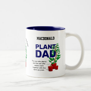 VATER personalisiert PFLANZE Zweifarbige Tasse