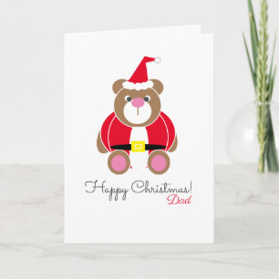 Vater Personalisiert Teddy Bären Vater Weihnachtsk Karte