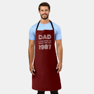 Vater Personalisiert Year Grill Master GRILLEN Rot Schürze