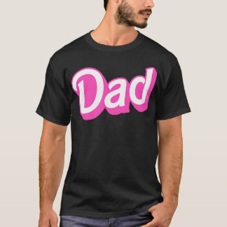Vater Pink White Overlapping Schriftart Halloween T-Shirt