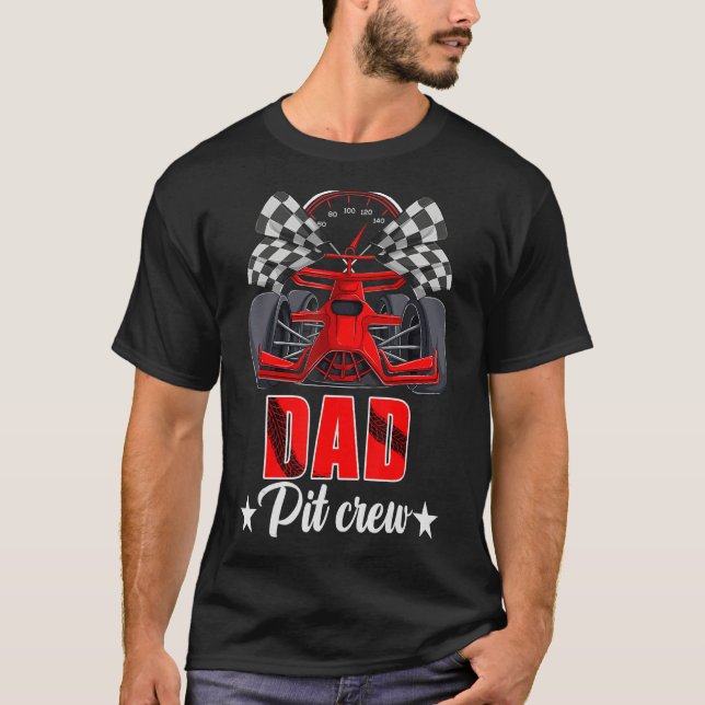 Vater Pit Crew für Männer Auto-Vater des Geburtsta T-Shirt (Vorderseite)