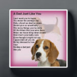 Vater Poem Plaque - Design von Beagles Fotoplatte<br><div class="desc">Für einen besonderen Vater,  der Beagle-Hunde mag.</div>