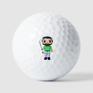 Vater Pop Figur Golfbälle