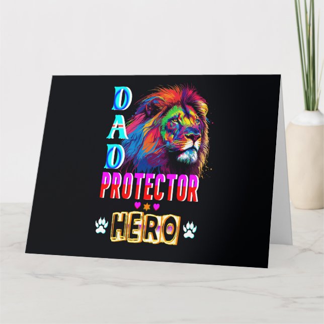 Vater Protector Helden Dankeskarte (Vorderseite)