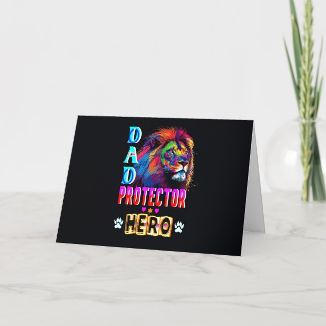 Vater Protector Helden Dankeskarte (Vorderseite)