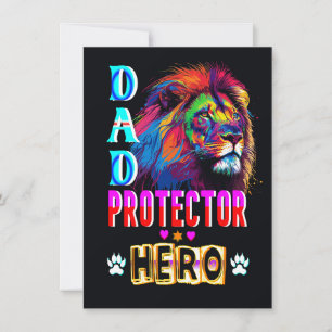 Vater Protector Helden Dankeskarte