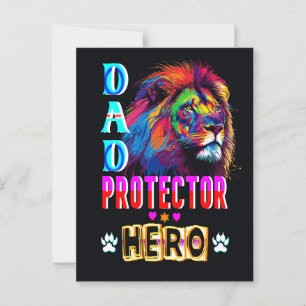 Vater Protector Helden Postkarte