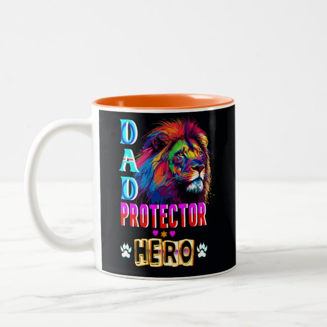 Vater Protector Helden Zweifarbige Tasse (Links)