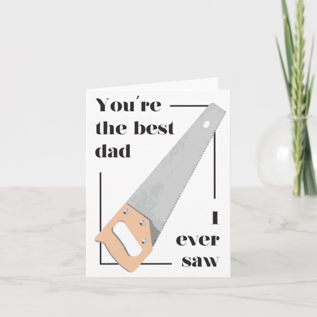 Vater Pun Birthday Vatertag Card - Bester Vater Karte (Vorderseite)
