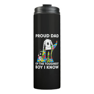 Vater-Puzzle Autismus-Bewusstseins-Geschenk zum Ge Thermosbecher
