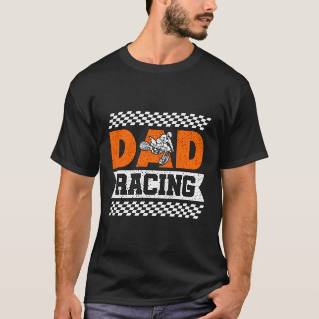 Vater Racing für kleine Dirt Bike Rider Vater T-Shirt (Vorderseite)