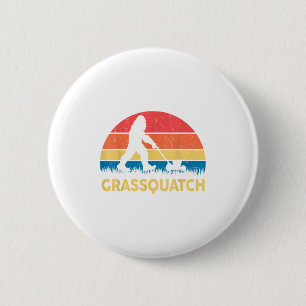 Vater Rasenmähen Grquatch Bigfoot Rasenmäher Gesch Button