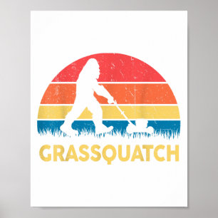 Vater Rasentraktor Grquatch Bigfoot Rasenmäher Ges Poster