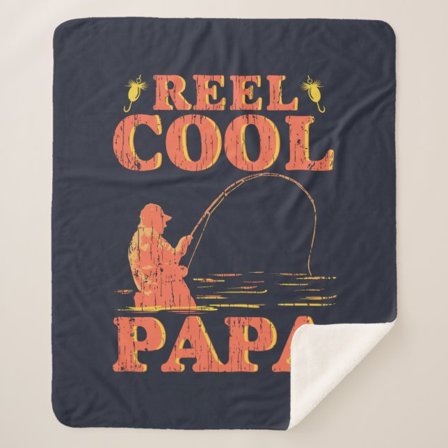 Vater Retro Typografie Rolle Cool Papa Sherpadecke (Vorderseite)