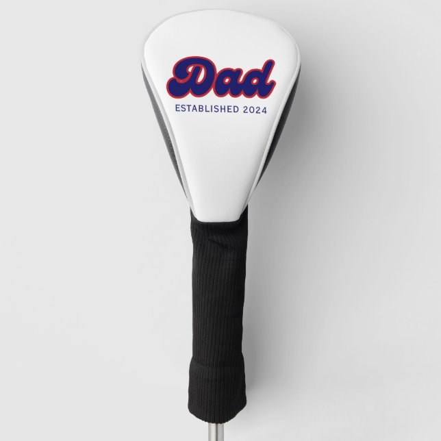 Vater Retrorot und blau, benutzerdefiniertes Jahr Golf Headcover (Vorderseite)