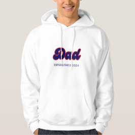 Vater Retrorot und blau, benutzerdefiniertes Jahr Hoodie