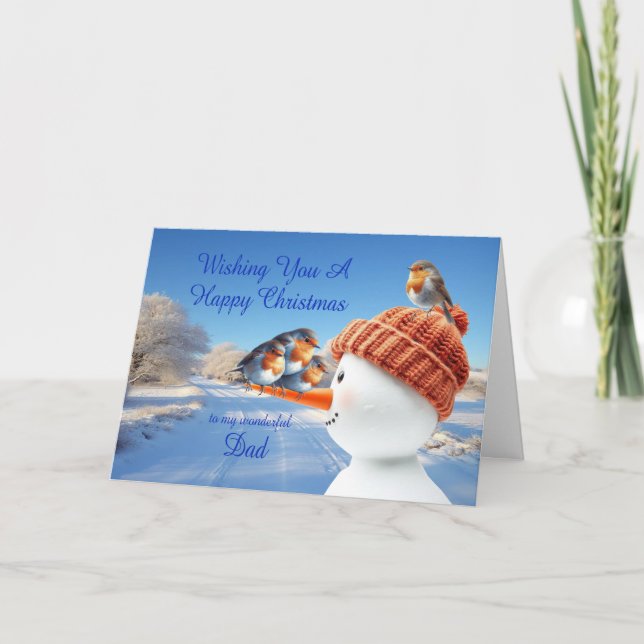 Vater Robins und Snowman Weihnachten (Vorderseite)