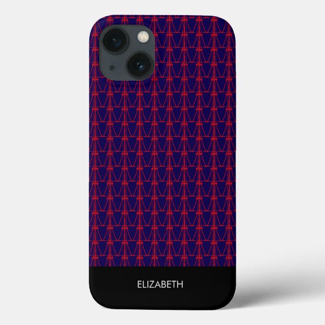 Vater, rotes Kokospalmenmuster Case-Mate iPhone Hülle (Rückseite)