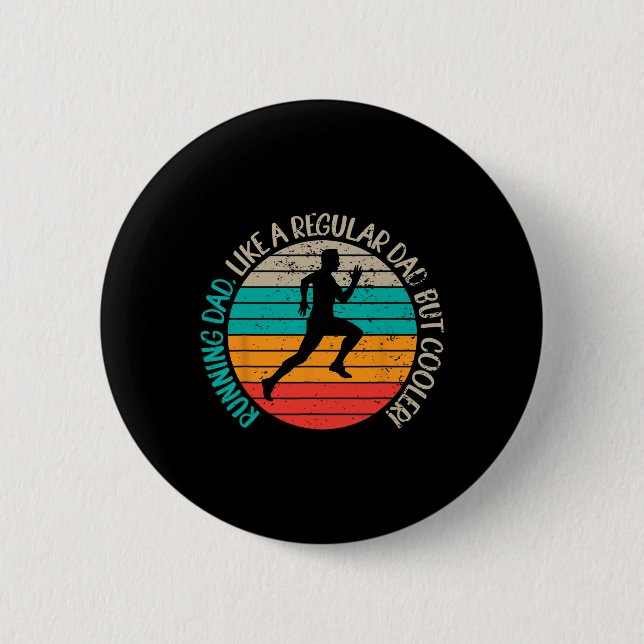 Vater S Biathlon-Runner-Marathon für Väter Button (Vorderseite)