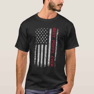 Vater sagt besten Mohn je mit amerikanischer Flagg T-Shirt