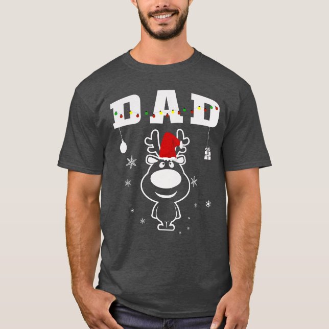 Vater-Sankt-Ren-Weihnachtspyjama-Familie T-Shirt (Vorderseite)