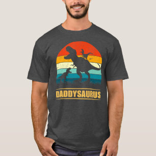 Vater Saurus Daddy Dinosaur T Rex 2 Kids Family T-Shirt