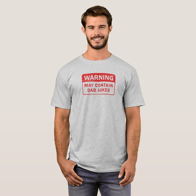 Vater scherzt der warnende beunruhigte Aufkleber T-Shirt (Vorne ganz)
