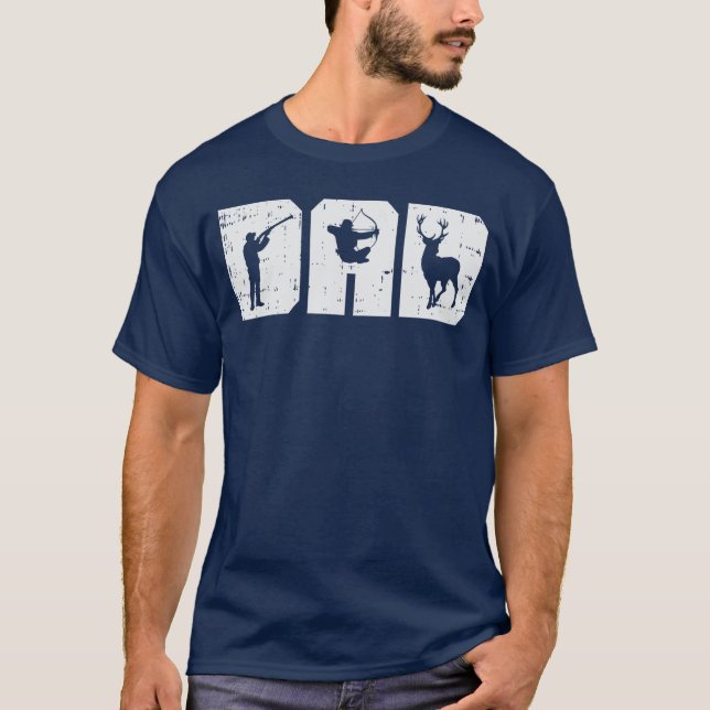 Vater Schieß Bogenschießen Reh Bogenschütze Bogen  T-Shirt (Vorderseite)