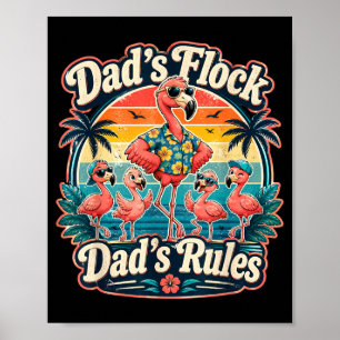 Väter Schwarm Flamingo Vatertag Humor Poster