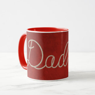 Vater Seil Schriftart auf rot Tasse