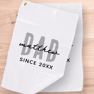 Vater seit 20XX Moderne, einfache Preppy Golfhandtuch