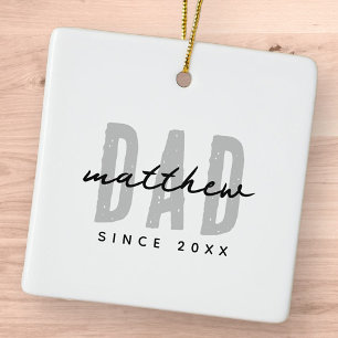 Vater seit 20XX Moderne, einfache Preppy Keramikornament