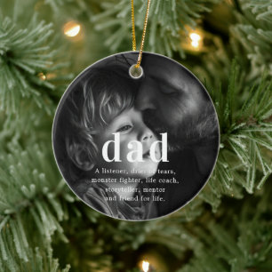 Vater   Sentimental Foto Keepake Weihnachten Keramik Ornament