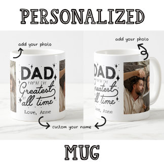 Vater Sie sind immer großartig Custom Zwei Foto Re Kaffeetasse
