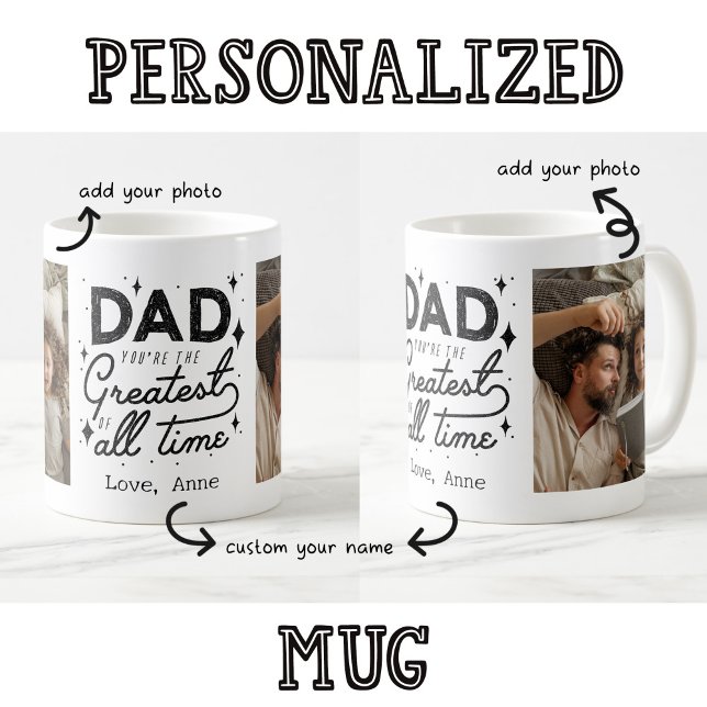 Vater Sie sind immer großartig Custom Zwei Foto Re Kaffeetasse (Von Creator hochgeladen)